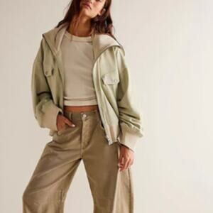 Free People We The Free Addison Jacket in Spanish Moss